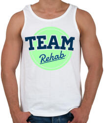 printfashion TEAM Rehab Green - Férfi atléta - Fehér (251539)