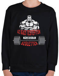 printfashion IT Március - Gyerek pulóver - Fekete (1916879)