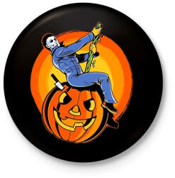 printfashion Michael Myers wrecking ball - Kitűző, hűtőmágnes - Fekete (16819845)