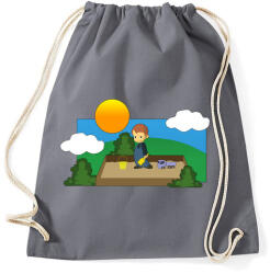 printfashion kisfiú - Sportzsák, Tornazsák - Grafitszürke (335702)