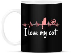 printfashion I love my cat - Bögre - Fekete (6403010)