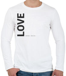 printfashion LOVE - Férfi hosszú ujjú póló - Fehér (1157278)
