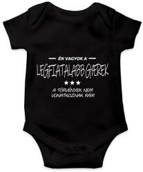 printfashion Én vagyok a legfiatalabb gyerek. . . - Baba Body - Fekete (16456159)