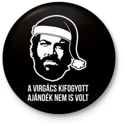 printfashion A virgács kifogyott ajándék nem is volt Bud Spencer póló - Kitűző, hűtőmágnes - Fekete (9387511)