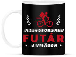 printfashion A leggyorsabb futár - Bögre - Fekete (12766690)