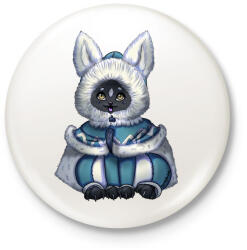 printfashion Monster Hunter Palico - Kitűző, hűtőmágnes - Fehér (3081781)