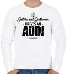 printfashion Just the real Gentleman - Audi - Férfi pulóver - Fehér (4450812)