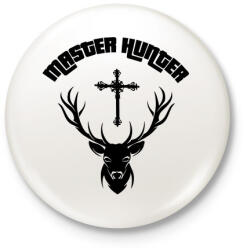 printfashion MASTER HUNTER - Kitűző, hűtőmágnes - Fehér (3083291)