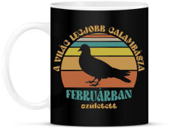 printfashion Legjobb galambász - Hónappal - Bögre - Fekete (11675843)