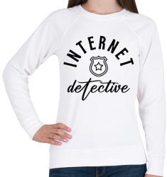 printfashion Internet detektív - Női pulóver - Fehér (14050661)