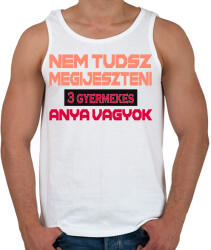 printfashion 3 gyermekes anya vagyok - Férfi atléta - Fehér (2411241)