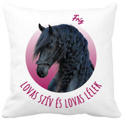 printfashion Lovas szív - Fríz - Párnahuzat, Díszpárnahuzat - Fehér (7190030)