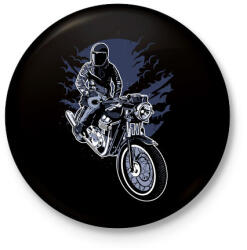 printfashion éjszakai motoros - Kitűző, hűtőmágnes - Fekete (3094194)