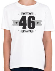 printfashion b-day-46-dark-lightgrey - Gyerek póló - Fehér (511912)