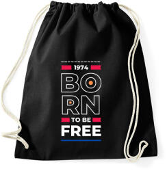 printfashion 1974 born to be free - Sportzsák, Tornazsák - Fekete (14347326)