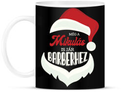 printfashion Mikulás barber - Bögre - Fekete (9120277)