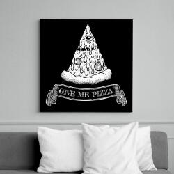 printfashion Pizza illuminati - Vászonkép - Fekete (9405749)