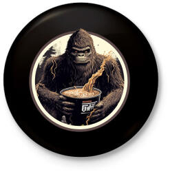 printfashion Rámen tészta - Kitűző, hűtőmágnes - Fekete (11758381)