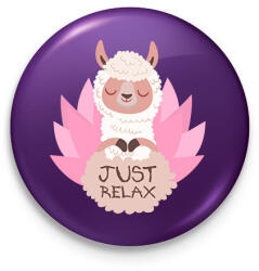 printfashion Csak nyugi - Kitűző, hűtőmágnes - Lila (14517230)