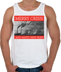 printfashion MERRY CRISIS - Férfi atléta - Fehér (1750823)