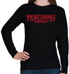printfashion Teaching things - Női pulóver - Fekete (8591884)