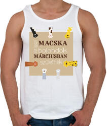 printfashion Az igazi macska bolondok - Férfi atléta - Fehér (6232447)