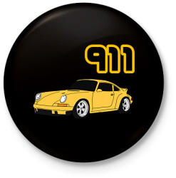 printfashion sport autó - Kitűző, hűtőmágnes - Fekete (6011394)