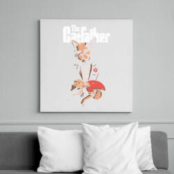 printfashion Catfather - sötét alaphoz - Vászonkép - Fehér (6638420)