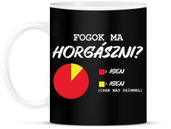 printfashion Fogok ma horgászni? - Bögre - Fekete (13623705)