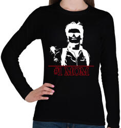 printfashion Mom - Stranger Things - Női hosszú ujjú póló - Fekete (1766174)