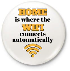 printfashion Home is where - Kitűző, hűtőmágnes - Fehér (14045017)