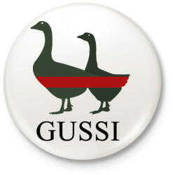 printfashion Gussi - Kitűző, hűtőmágnes - Fehér (3081173)