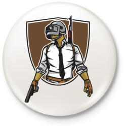 printfashion PUBG - Kitűző, hűtőmágnes - Fehér (3082864)