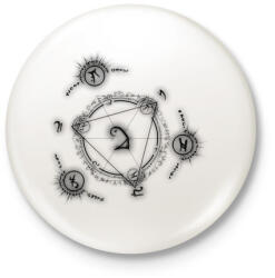 printfashion misztikus - Kitűző, hűtőmágnes - Fehér (3079240)