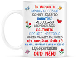 printfashion Én vagyok a legszuperebb óvó néni - sötét - Bögre - Fehér (7305511)