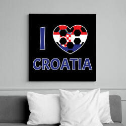 printfashion I love Croatia - Vászonkép - Fekete (10790816)