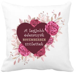 printfashion Legjobb édesanyák november - Párnahuzat, Díszpárnahuzat - Fehér (4795229)