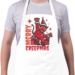 printfashion Boldog Karit - Merry Creepmas - Kötény - Fehér (4913990)