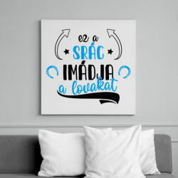 printfashion Ez a srác imádja a lovakat - Vászonkép - Fehér (12723880)