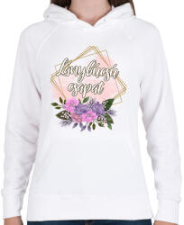 printfashion Lánybúcsú csapat (Arany keretes) - Női kapucnis pulóver - Fehér (13546641)