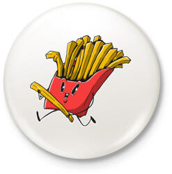 printfashion Kolompér - Kitűző, hűtőmágnes - Fehér (3082096)