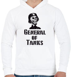 printfashion general of tanks - Férfi kapucnis pulóver - Fehér (1769579)