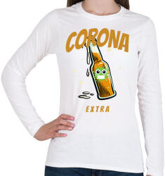 printfashion CORONA EXTRA - Női hosszú ujjú póló - Fehér (10209502)