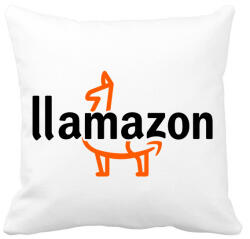 printfashion Llamazon - Párnahuzat, Díszpárnahuzat - Fehér (1254792)