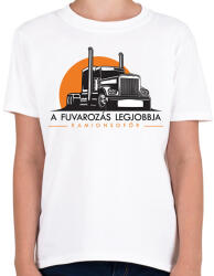 printfashion A fuvarozás legjobbja - kamionsofőr - Gyerek póló - Fehér (6548838)