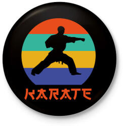 printfashion Karate - Harcművészet - Kitűző, hűtőmágnes - Fekete (7570132)