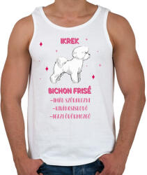 printfashion Ikrek - Bichon frisé - Férfi atléta - Fehér (13343820)