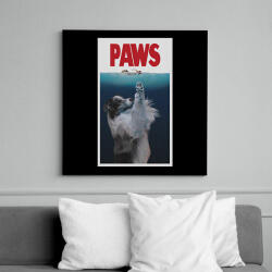 printfashion PAWS jaws ausztrál juhász kutya - Vászonkép - Fekete (16310577)
