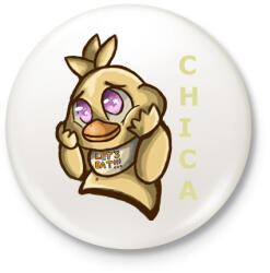 printfashion Cuki Chica - Kitűző, hűtőmágnes - Fehér (15041017)