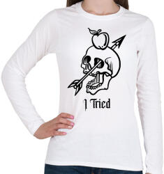 printfashion I tried - Női hosszú ujjú póló - Fehér (15893988)
